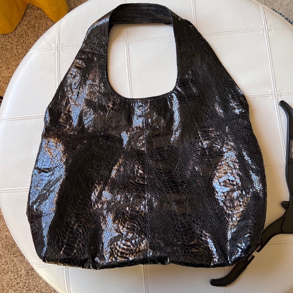 Snakeskin Hobo Bag Shoulder‎ Bag Designer Style Tote Large
